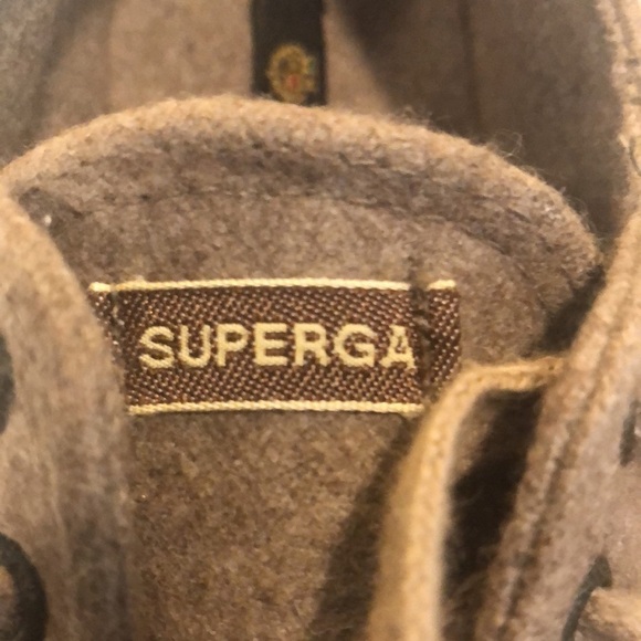 Superga sneakers Loro Piana cashmere sneakers in a mushroom taupe color 6 1/2 wn - Picture 9 of 10